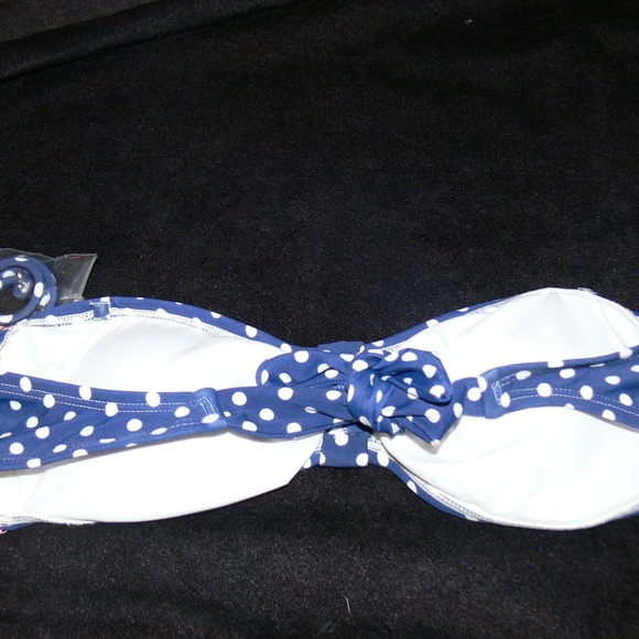 Polka Dot Bandeau Swim Top - Picture 3 of 5